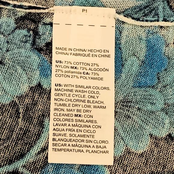 CHICO'S Cardigan Size 1 (US Sz M) Lightweight Floral Print Knit Boho Open Front - Picture 6 of 9